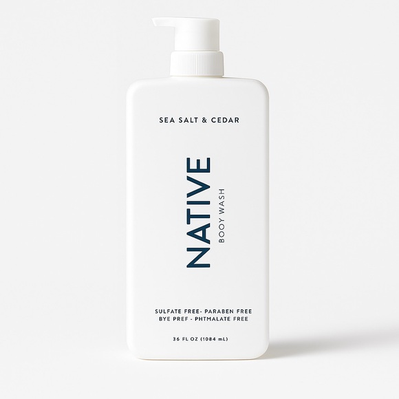 Native Sea Salt & Cedar Body Wash 36oz | Clean Beauty Fresh Scent | New - Picture 1 of 5